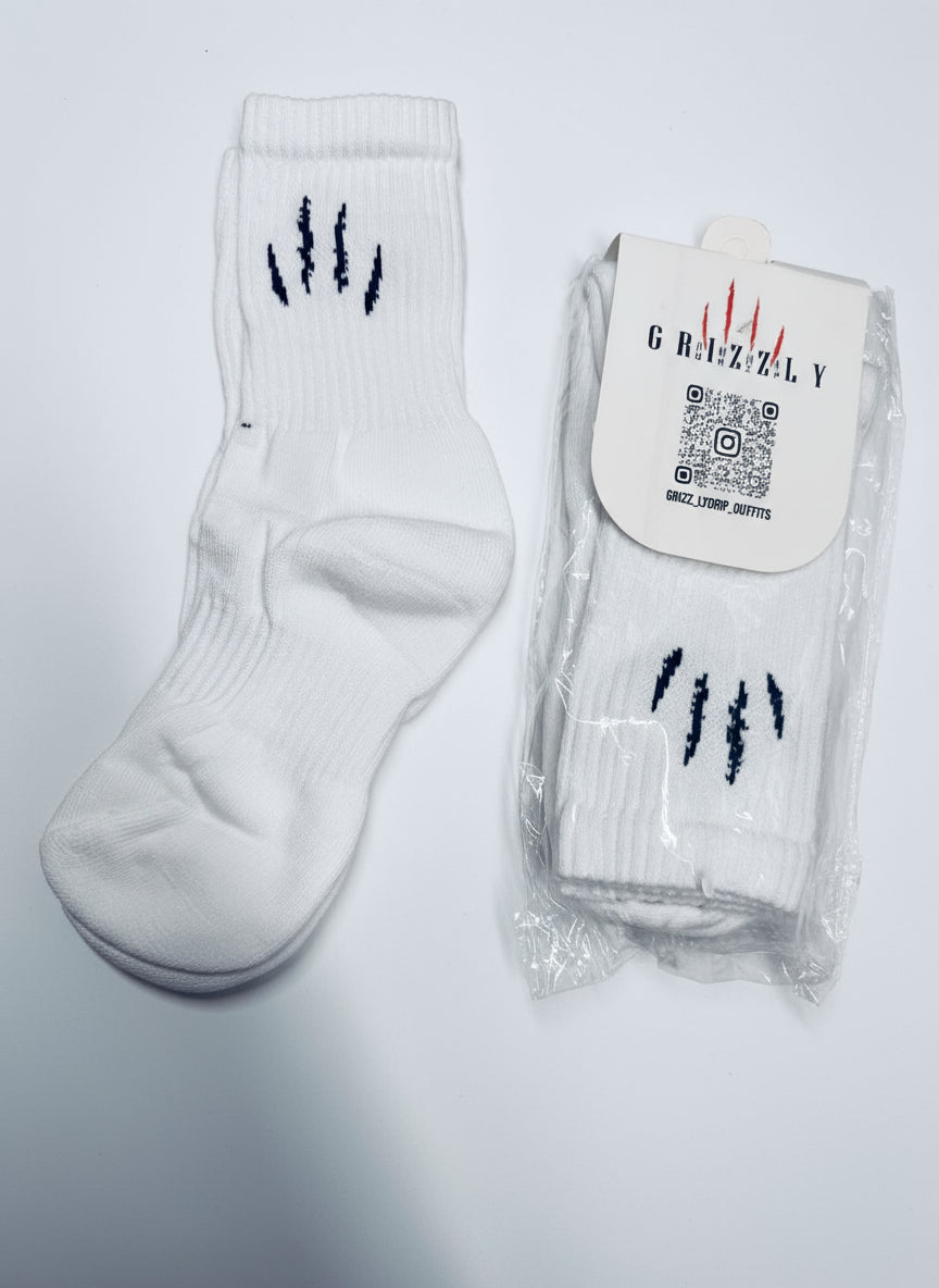 Grizzly Drip White - Socks